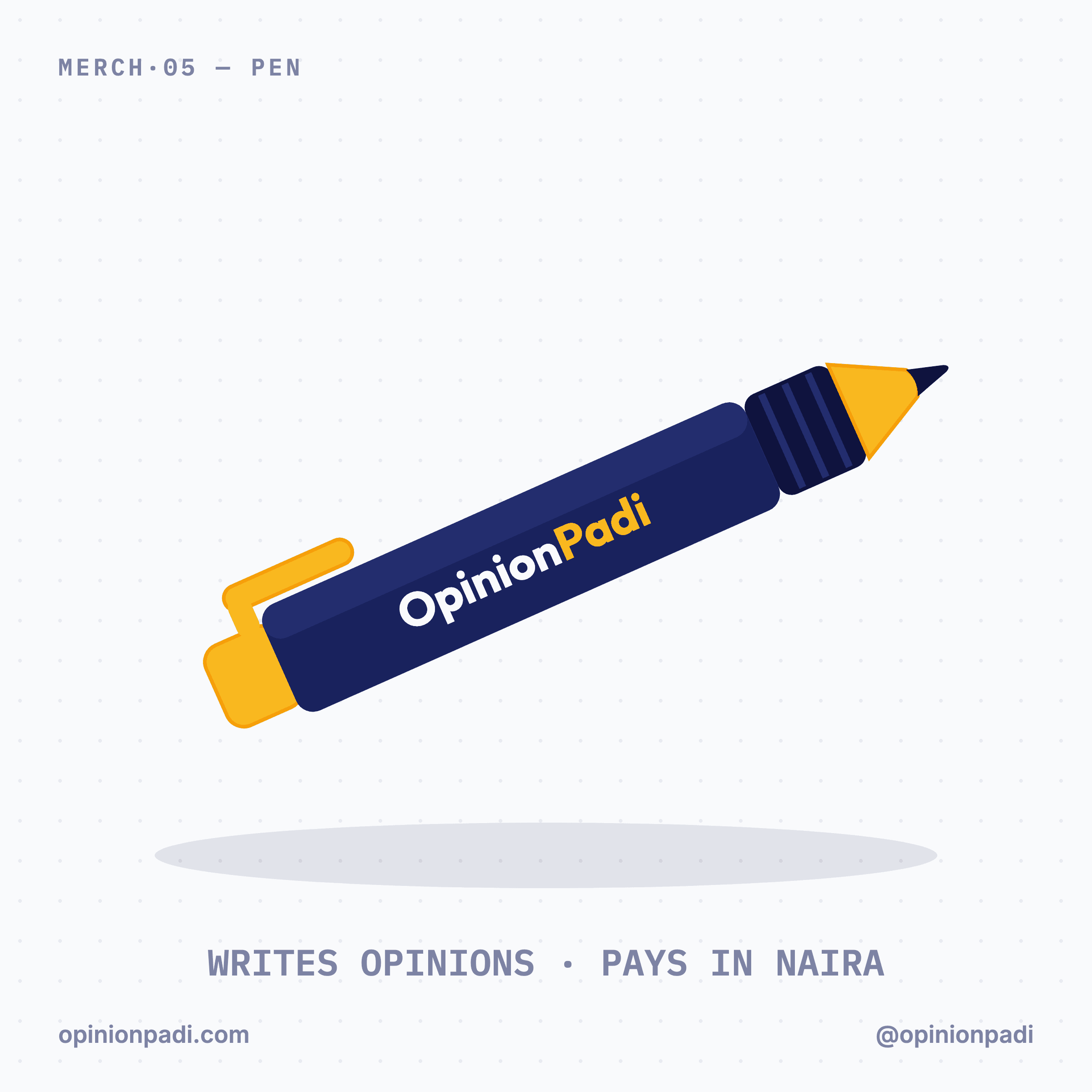 The Padi Pen mockup